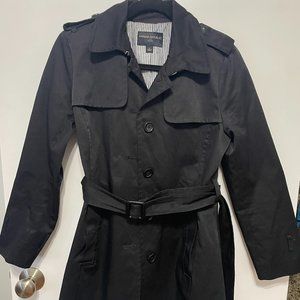 Banana Republic Petite Small Black Trench Coat